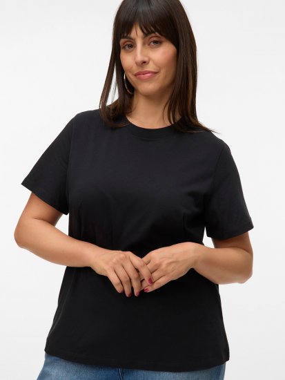 Vero Moda Paulina T-Shirt Black - T-skjorter - 