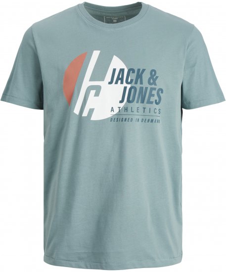 Jack & Jones Spring Logo T-Shirt Cyan - T-skjorter - Store T-skjorter - 2XL-14XL