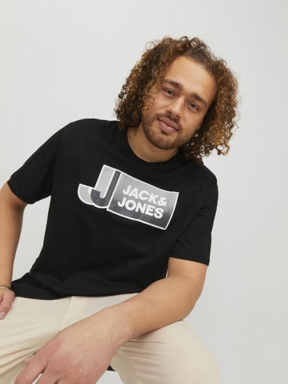 Jack & Jones Logan T-Shirt Black - T-skjorter - Store T-skjorter - 2XL-14XL