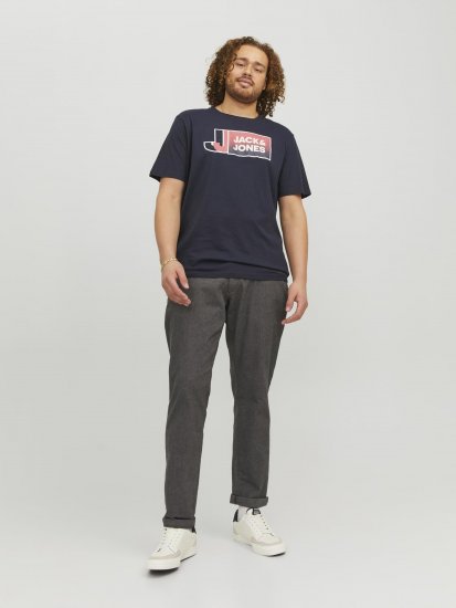 Jack & Jones Logan T-Shirt Navy - T-skjorter - Store T-skjorter - 2XL-14XL