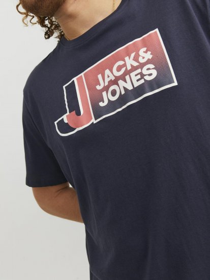 Jack & Jones Logan T-Shirt Navy - T-skjorter - Store T-skjorter - 2XL-14XL