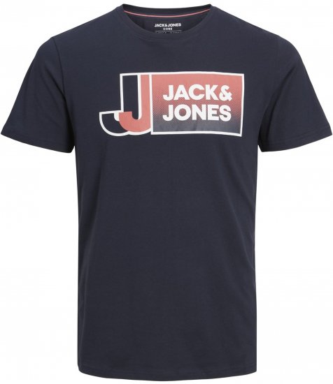 Jack & Jones Logan T-Shirt Navy - T-skjorter - Store T-skjorter - 2XL-14XL