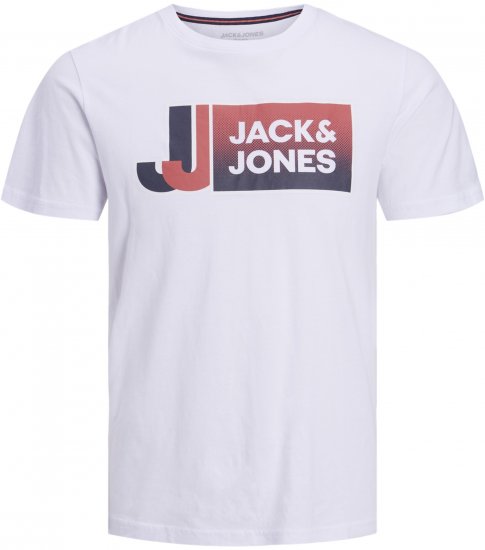 Jack & Jones Logan T-Shirt White - T-skjorter - Store T-skjorter - 2XL-14XL