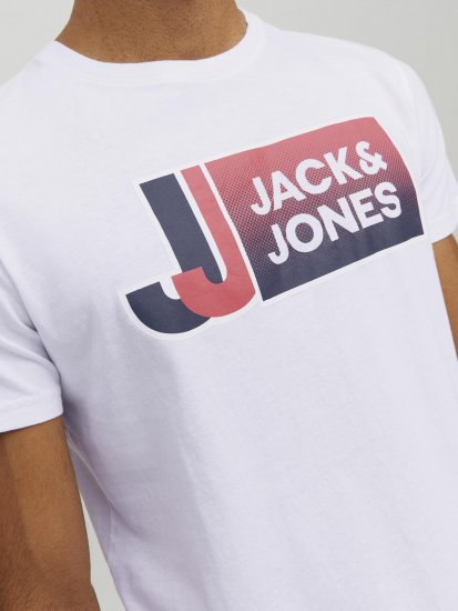 Jack & Jones Logan T-Shirt White - T-skjorter - Store T-skjorter - 2XL-14XL