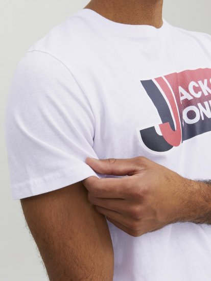 Jack & Jones Logan T-Shirt White - T-skjorter - Store T-skjorter - 2XL-14XL
