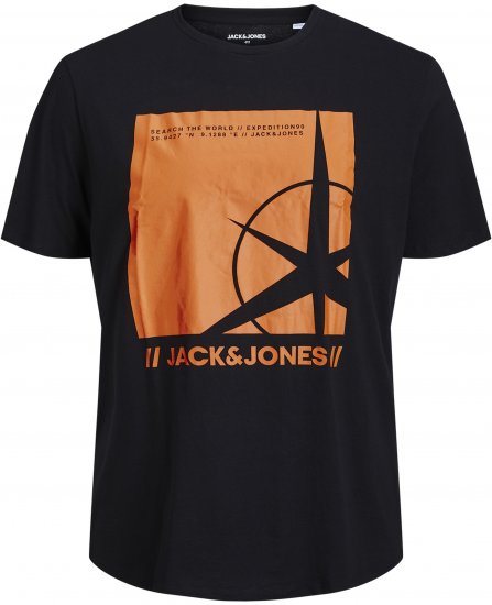Jack & Jones Conrad T-Shirt Black - T-skjorter - Store T-skjorter - 2XL-14XL