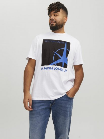 Jack & Jones Conrad T-Shirt White - T-skjorter - Store T-skjorter - 2XL-14XL