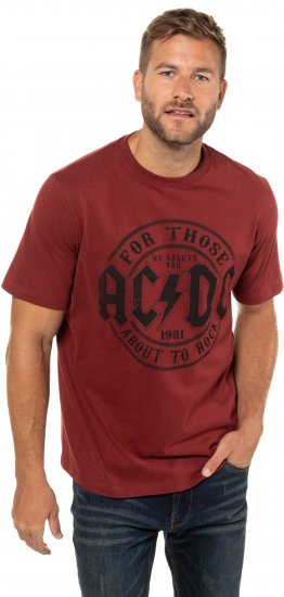 JP1880 AC/DC T-Shirt Rust Red - Band T-skjorter - 