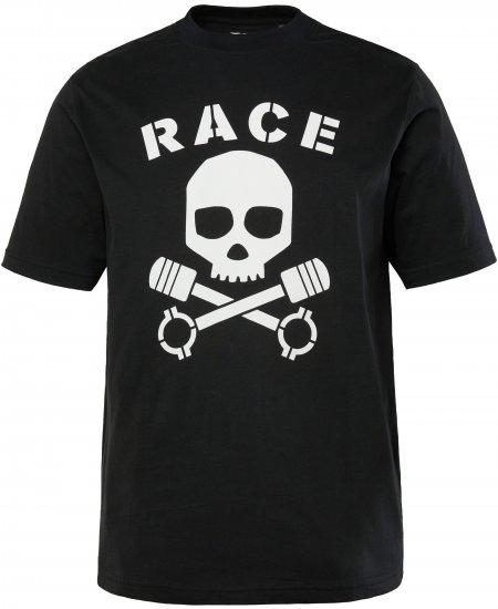 JP1880 T-Shirt Short Sleeve Skull Race Black - T-skjorter - Store T-skjorter - 2XL-14XL