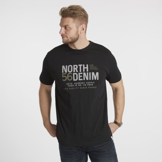 North Latitude Denim Printed T-Shirt Black TALL - TALL T-skjorter - Ekstra Lange T-skjorter