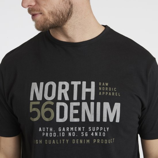 North Latitude Denim Printed T-Shirt Black TALL - TALL T-skjorter - Ekstra Lange T-skjorter