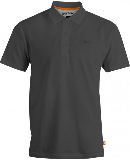 Motley Denim Bratislava Polo Charcoal - Polo- & piqueskjorter - Poloskjorte i store størrelser - 2XL-8XL