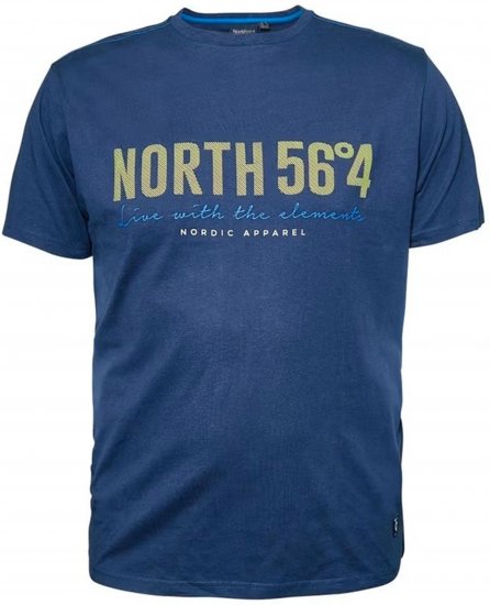 North Latitude 99865 Printed T-Shirt Blue - T-skjorter med trykk i store størrelser - T-skjorter med trykk i store størrelser