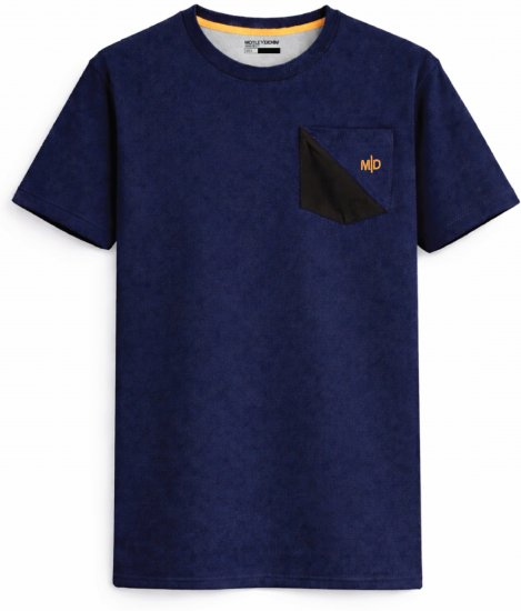 Motley Denim Milan T-skjorte Marineblå - T-skjorter - Store T-skjorter - 2XL-14XL