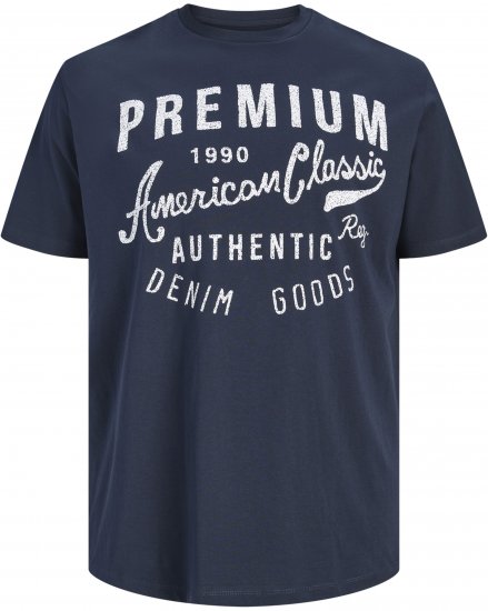 Jack & Jones Alex T-Skjorte Mørkeblå - T-skjorter - Store T-skjorter - 2XL-14XL