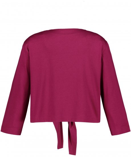 Ulla Popken Versatile Surplice Wrap Tie Hem Bolero Top Magnolia Red - T-skjorter - 