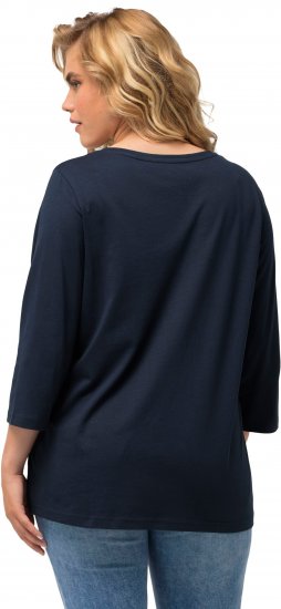 Ulla Popken City Name Graphic Tee Navy - Trykket T-skjorter for dame - 