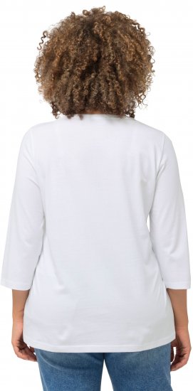 Ulla Popken City Name Graphic Tee Snow White - Trykket T-skjorter for dame - 