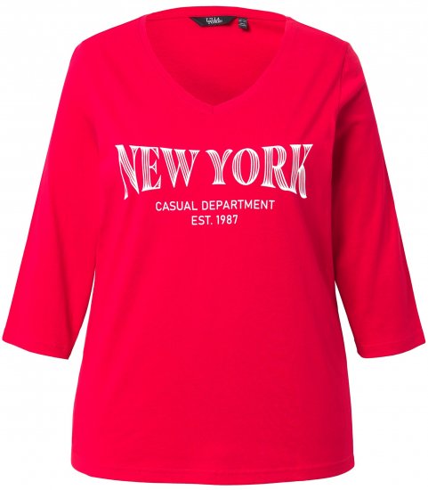 Ulla Popken City Name Graphic Tee Lychee - Trykket T-skjorter for dame - 