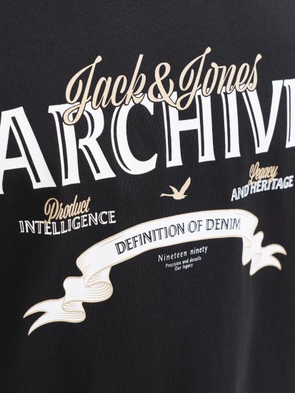 Jack & Jones Dover Denim O-Neck T-Shirt Black - T-skjorter - Store T-skjorter - 2XL-14XL