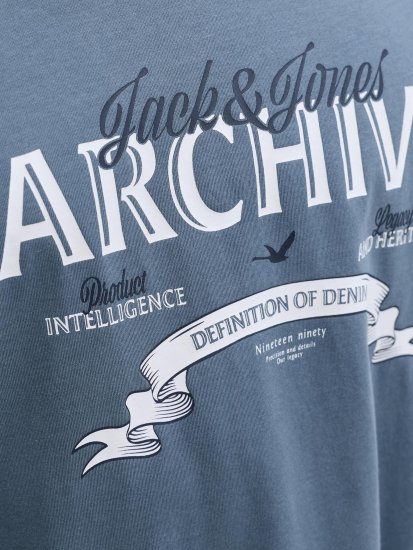 Jack & Jones Dover Denim O-Neck T-Shirt Grey - T-skjorter - Store T-skjorter - 2XL-14XL