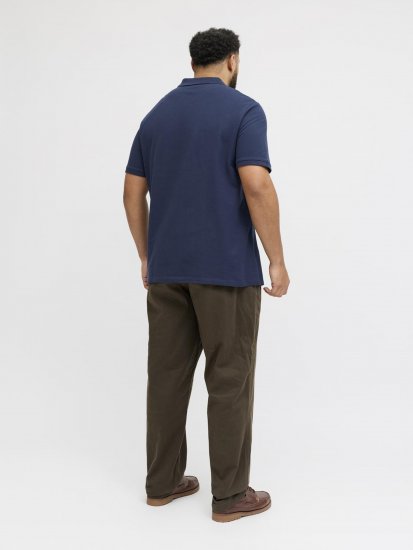 Jack & Jones College Logo Short Sleeve Polo Shirt Blue - Polo- & piqueskjorter - Poloskjorte i store størrelser - 2XL-8XL