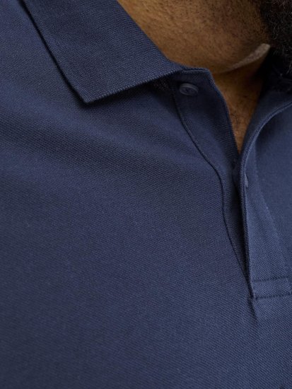 Jack & Jones College Logo Short Sleeve Polo Shirt Blue - Polo- & piqueskjorter - Poloskjorte i store størrelser - 2XL-8XL