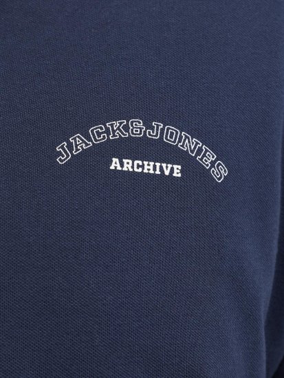 Jack & Jones College Logo Short Sleeve Polo Shirt Blue - Polo- & piqueskjorter - Poloskjorte i store størrelser - 2XL-8XL