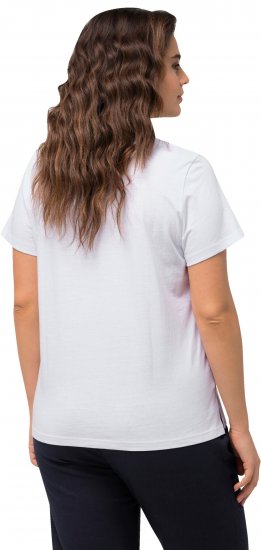 Ulla Popken BISOUS Short Sleeve Graphic Tee Snow White - Trykket T-skjorter for dame - 