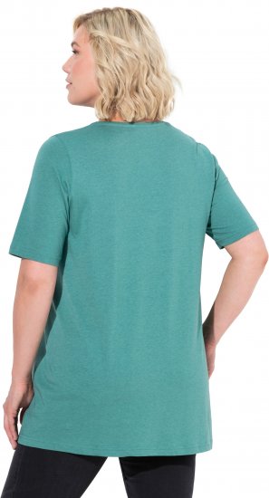 Ulla Popken Essential Front Pleat Tee Green - T-skjorter - 