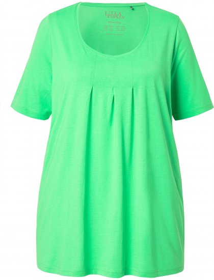 Ulla Popken Essential Front Pleat Tee Mint Green - T-skjorter - 