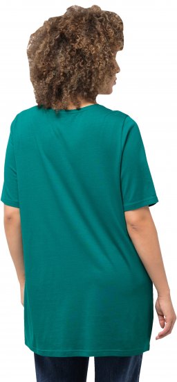 Ulla Popken Essential Front Pleat Tee Dark Emerald - T-skjorter - 