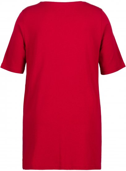 Ulla Popken Essential Front Pleat Tee Poppy - T-skjorter - 