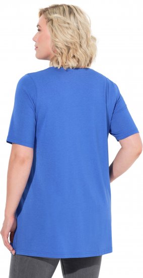 Ulla Popken Essential Front Pleat Tee Peacock Blue - T-skjorter - 