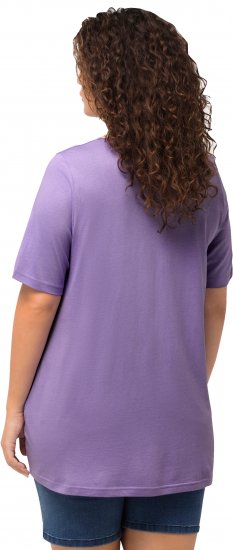 Ulla Popken Essential Front Pleat Tee Pale Lilac - T-skjorter - 