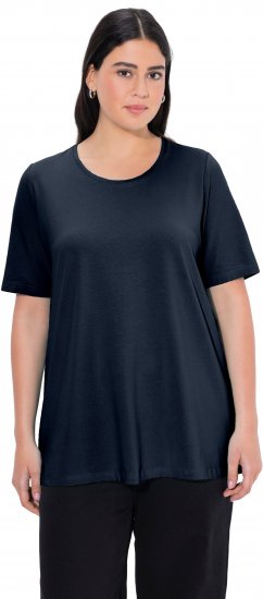 Ulla Popken Essential Round Neck Stretch Tee Navy Blue - T-skjorter - 