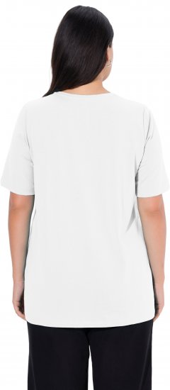 Ulla Popken Essential Round Neck Stretch Tee Snow White - T-skjorter - 