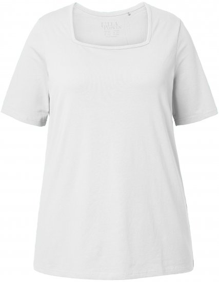Ulla Popken Essential Square Neck Stretch Tee Snow White - T-skjorter - 