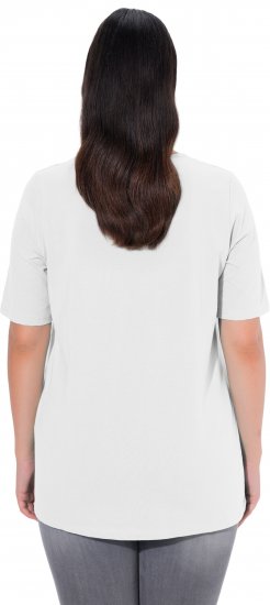 Ulla Popken Essential Square Neck Stretch Tee Snow White - T-skjorter - 