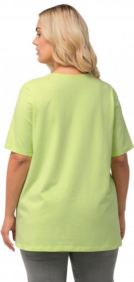 Ulla Popken Essential Square Neck Stretch Tee Lime Green - T-skjorter - 