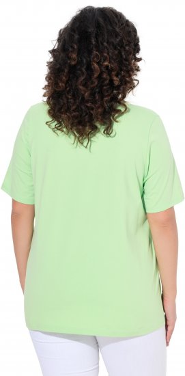 Ulla Popken Essential Square Neck Stretch Tee Light Green - T-skjorter - 