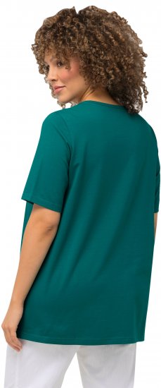 Ulla Popken Essential Square Neck Stretch Tee Emerald - T-skjorter - 