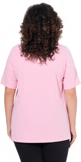 Ulla Popken Essential Square Neck Stretch Tee Pink - T-skjorter - 
