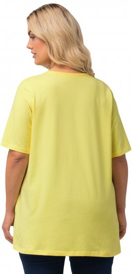 Ulla Popken Essential Square Neck Stretch Tee Lemon Yellow - T-skjorter - 