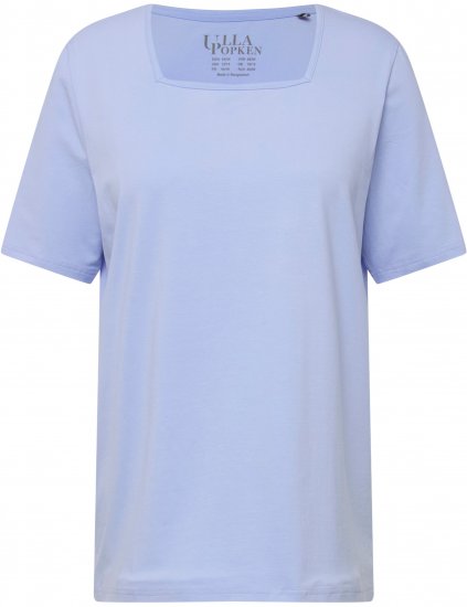 Ulla Popken Essential Square Neck Stretch Tee Sky Blue - T-skjorter - 