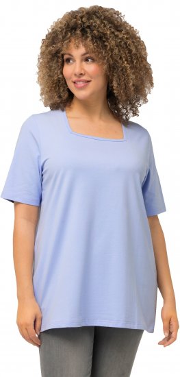 Ulla Popken Essential Square Neck Stretch Tee Sky Blue - T-skjorter - 