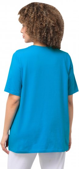 Ulla Popken Essential Square Neck Stretch Tee Sapphire Blue - T-skjorter - 