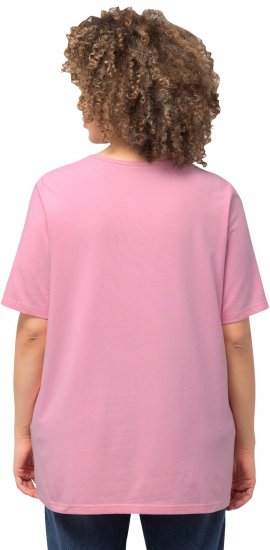 Ulla Popken Essential Square Neck Stretch Tee Light Pink - T-skjorter - 
