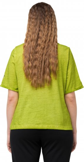 Ulla Popken Cold Dyed Sweetheart Neckline Short Sleeve Tee Apple Green - T-skjorter - 