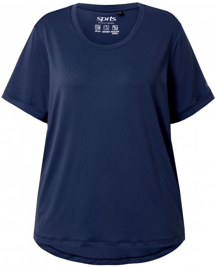 Ulla Popken UPF 50 Quick Drying Tee Navy - T-skjorter - 